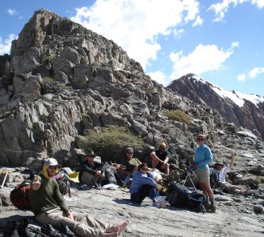 some of my fellow hikers at one of the passes in the Sierras, PCT 2009